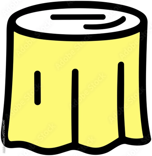 Obraz Cute Tree Stump Icon: Rustic Forest Design