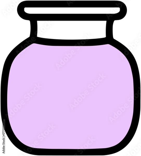 Obraz Cute Jar Icon: Minimal Kitchen Storage Design