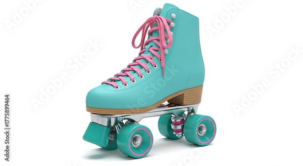 Fototapeta roller skates on a white background