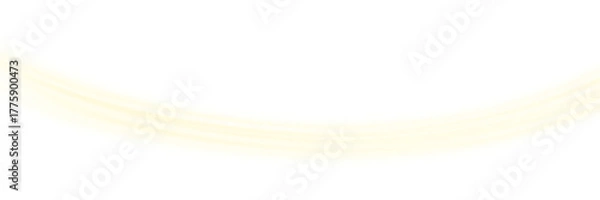 Fototapeta Warm golden yellow light streak with glowing gradient. Elegant and minimalist energy concept