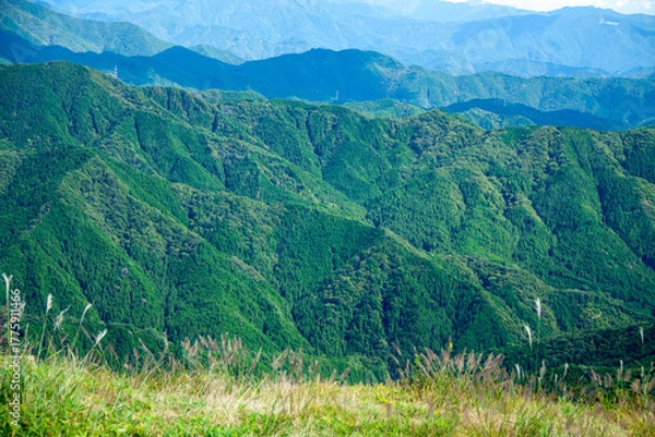Obraz 
茶臼山高原から見る奥三河の山々
