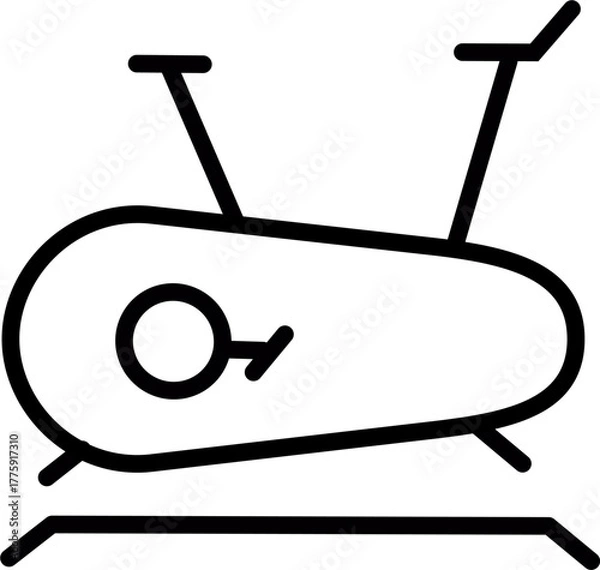 Obraz Cycle trainer icon. Ellipsoid gym machine vector icon. Vector graphics and not Artificial Intelligence, logo illustration. Replaceable vector design.