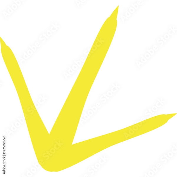 Fototapeta Yellow Bird Footprint Mark on Transparent Background Abstract Design Element for Nature and Wildlife Themes