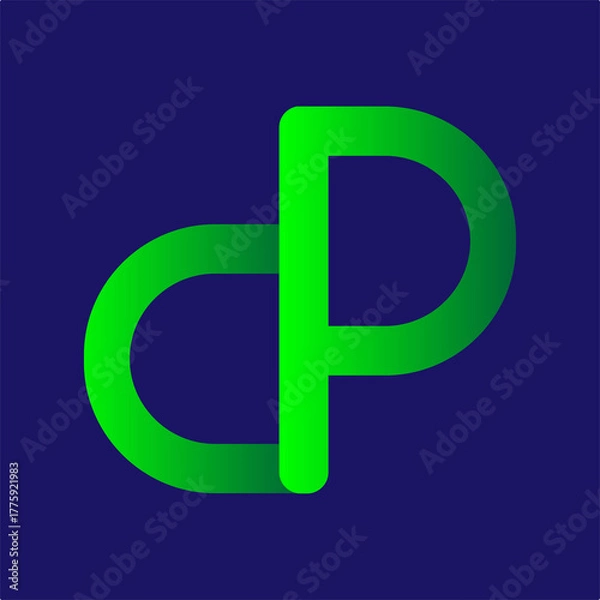 Obraz C P letter logo