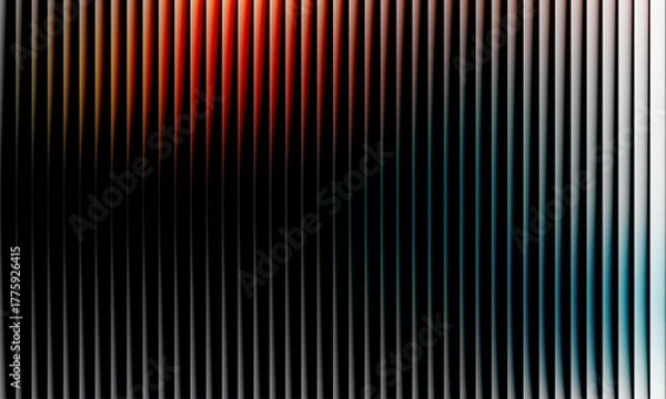 Obraz Abstract glass texture background with red blue dark color combination symmetry by using vertical stripes vector illustration represent a moody background