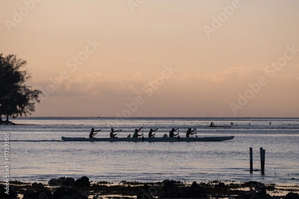 Obraz Outrigger silhouette