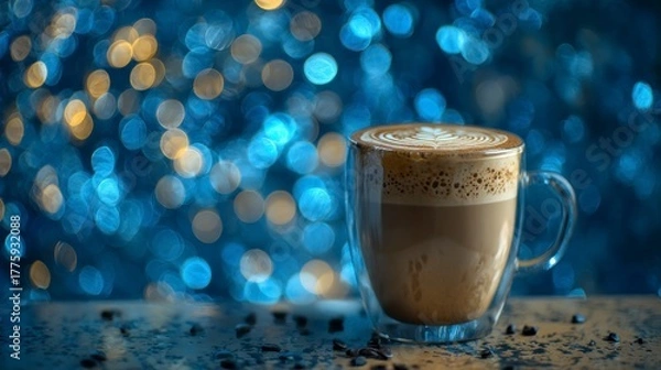 Obraz Coffee drink in glass mug