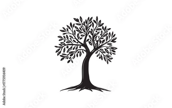 Fototapeta Elegant Tree of Life Vector Set – Nature Growth Roots Symbol Illustration Design