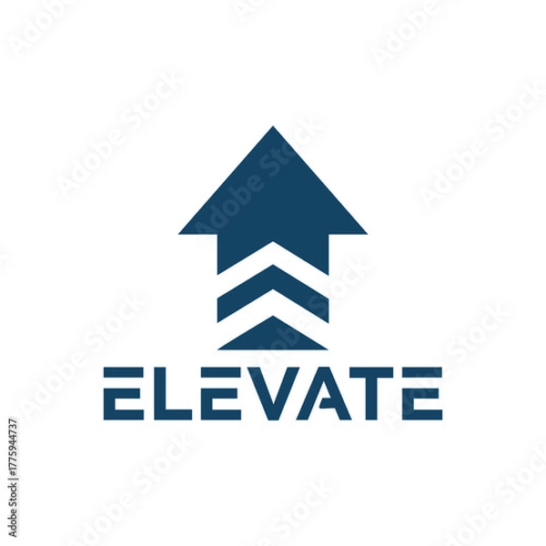 Obraz elevate logo design, business consulting vector icon template
