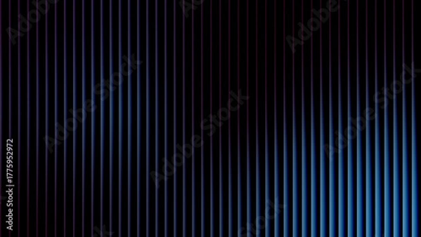 Obraz Dark abstract background with glowing blue vertical lines on a corrugated texture, creating a modern and futuristic digital backdrop