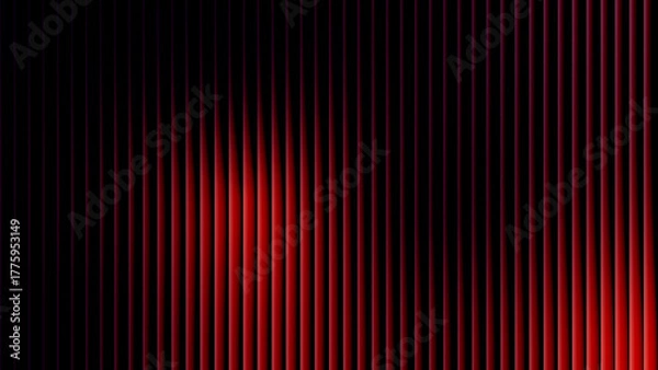 Obraz Dynamic abstract background with shimmering red vertical lines against a dark backdrop, creating a modern and energetic digital pattern perfect for futuristic and technology-themed designs