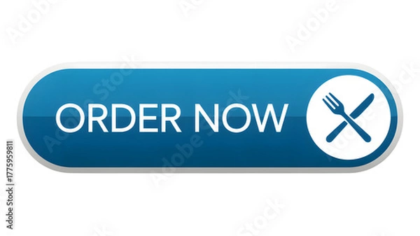 Obraz Quickly order delicious food now with this sleek online button for restaurants and cafes