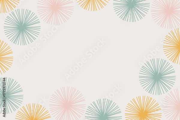 Fototapeta Hand drawn flat natural abstract shapes 