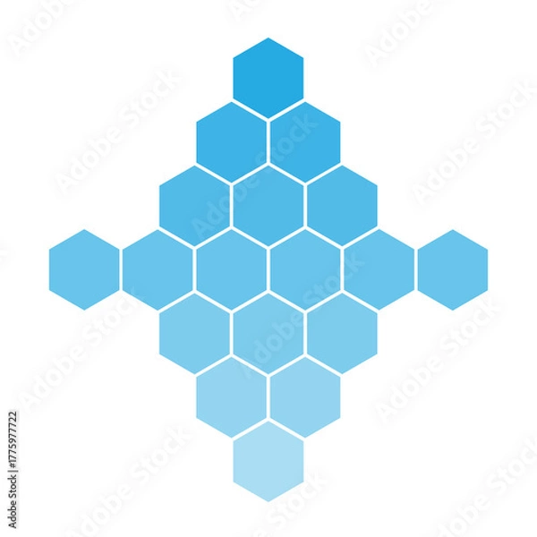 Fototapeta abstract background with hexagons