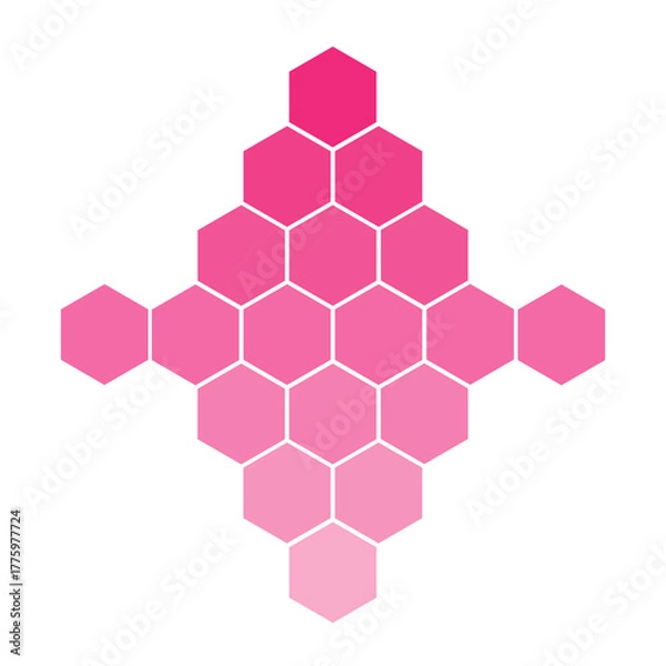 Fototapeta abstract background with hexagons