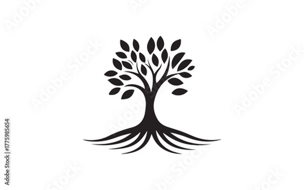 Fototapeta Elegant Tree of Life Vector Set – Nature Growth Roots Symbol Illustration Design