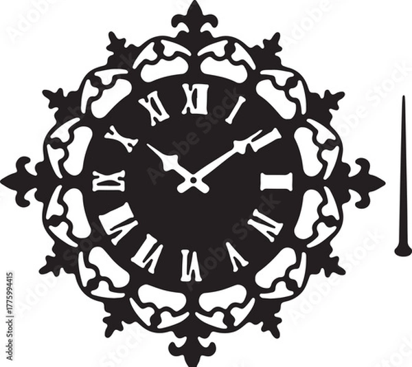 Fototapeta This floral pattern in minimalist style features clean lines, balanced composition, and subtle botanical elegance