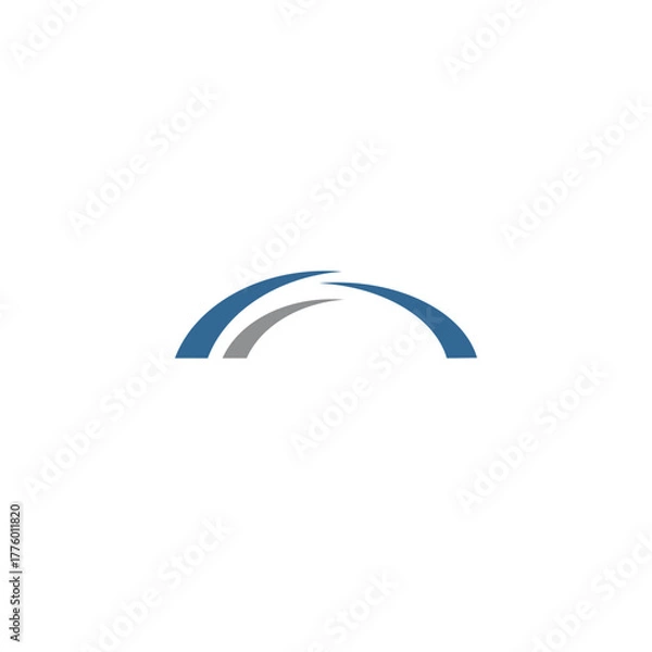 Obraz Partnership bridge construction logo design