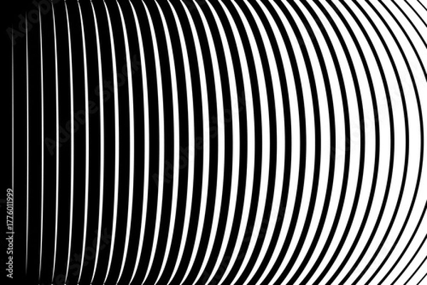 Obraz Striped gradient background with abstract gradation of thick and bold vertical lines. Geometric halftone parallel monochromatic bg.