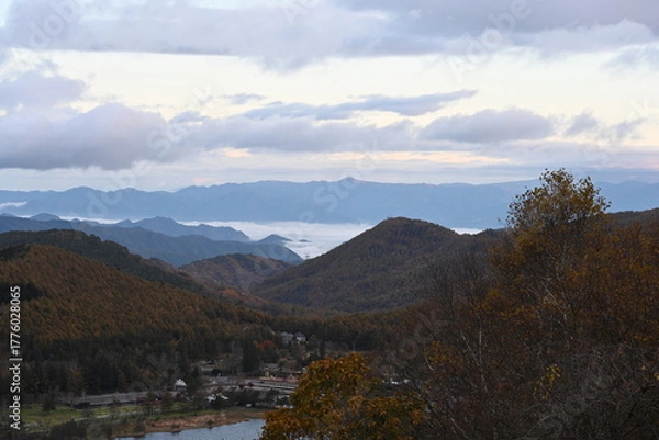 Obraz 長野県の茅野市北山からの雲海の風景