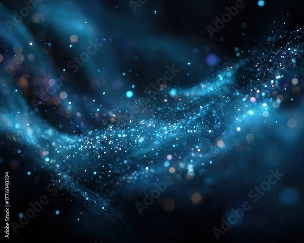 Obraz Abstract Blue Glitter Design Background
