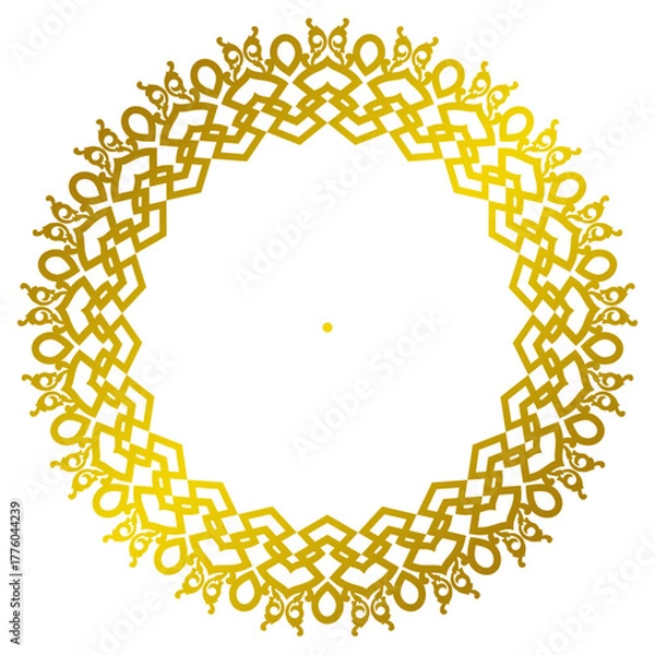 Obraz gold circular decorative bord...
