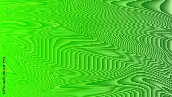 Fototapeta Green liquid waves abstract fluid background concept wallpaper