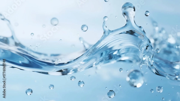 Obraz Great Heat Solar Term Water Splash Cool Pure Beverage Ad Background