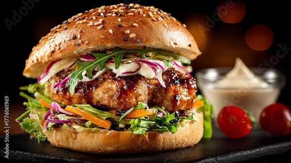 Obraz 美味しそうなハンバーガー