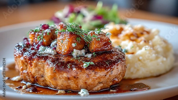 Obraz 美味しそうなハンバーグステーキ