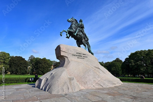 Obraz The Bronze Horseman is a monument to Peter the Great in the center of St. Petersburg.
