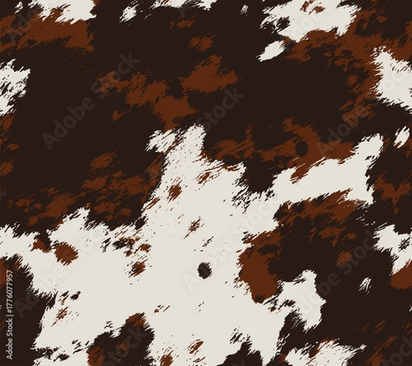 Obraz pattern cow leather natural print animal skin. Realistic cow fur seamless skin pattern	
