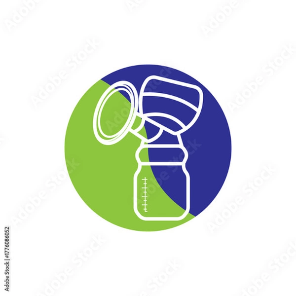 Fototapeta Isolated breast pump symbol icon,illustration template design