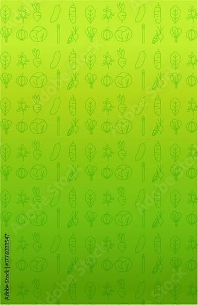 Fototapeta Green Innovation Pattern – Eco Science Icons on Gradient Background, Nature Meets Technology – Minimalist Green Science Motif Wallpaper, Sustainable Discovery – Seamless Eco-Tech Symbol De