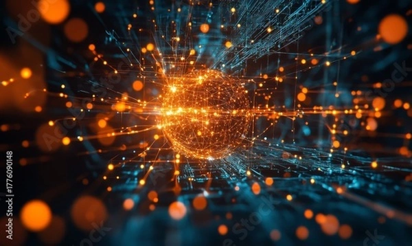 Fototapeta fractal realms abstraction, Generative AI