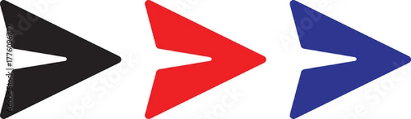 Fototapeta send message icon set in a circle in two styles isolated on white background Share icon set. Arrow symbol, Reply send forward icons button