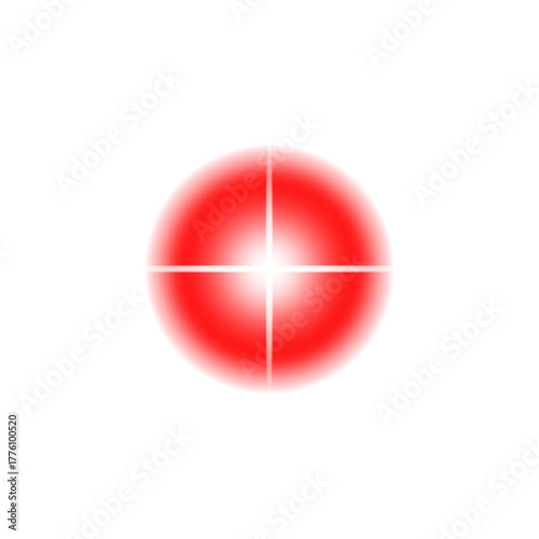 Fototapeta Red Light Effect, Transparent Background