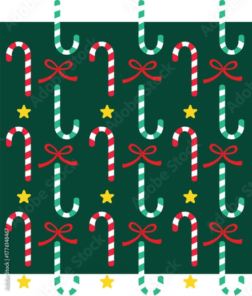 Obraz candy cane seemless pattern