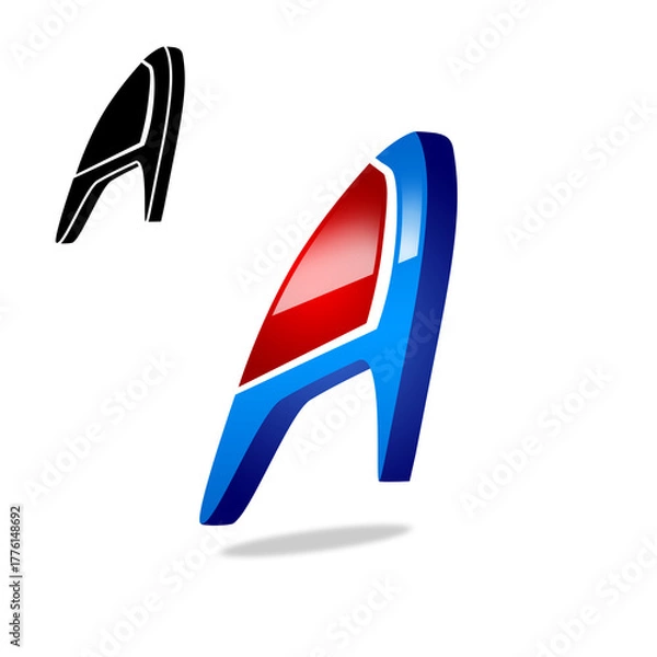 Obraz 3D A Logo