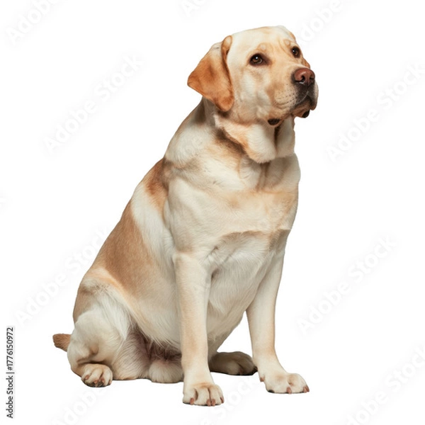 Obraz Portrait of a Yellow Labrador in Studio Light