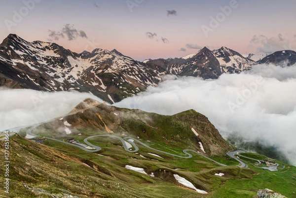 Fototapeta Summer Journey Along Grossglockner Road in Austria’s High Mountains