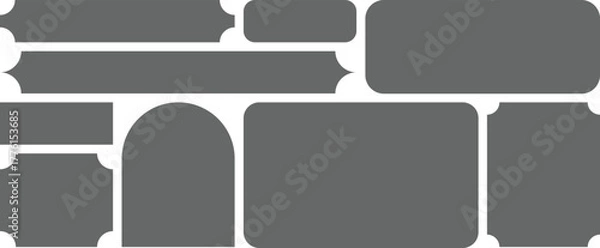 Fototapeta Bento grid vector, Colorful geometric blocks, a flat vector illustration. UI UX design. 