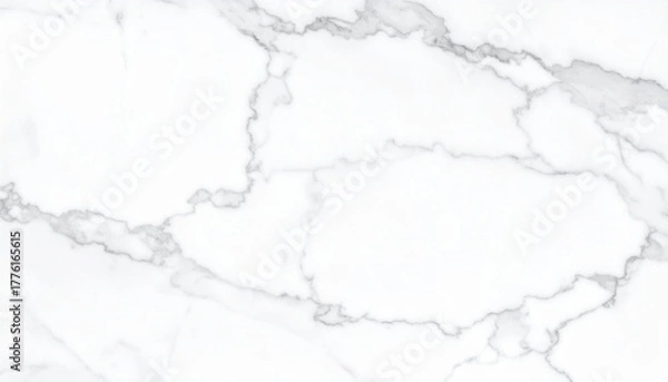 Fototapeta White marble texture with subtle gray veining, creating elegant and natural pattern