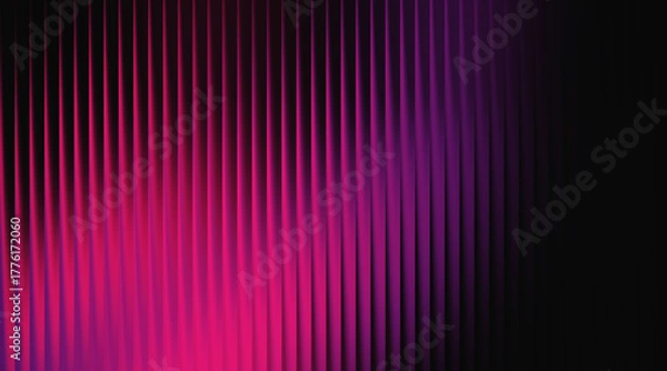 Fototapeta Abstract Vertical Pleated Texture with Pink and Purple Gradient Lighting background lines