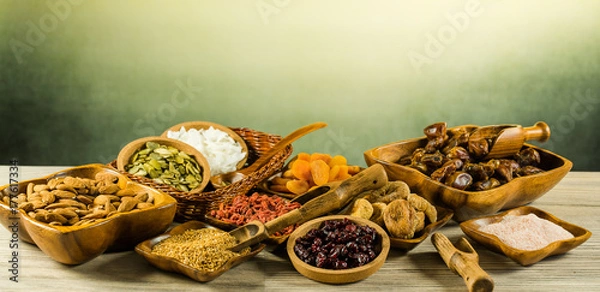 Fototapeta Mix of dried fruits and nuts