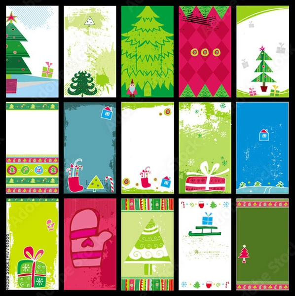 Obraz Christmas business cards templates