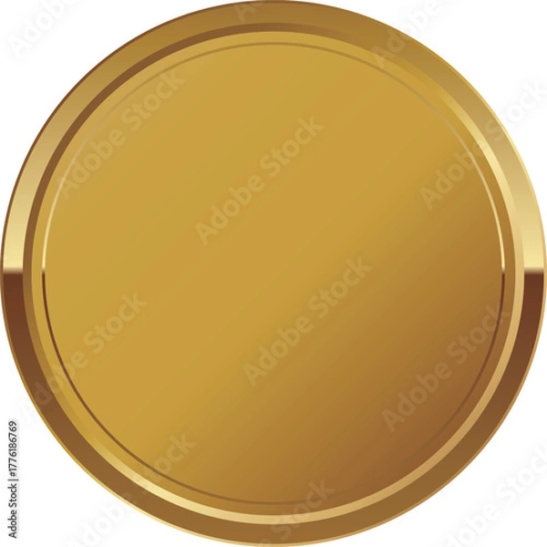 Fototapeta 高級感のある円形フレーム　ゴールド