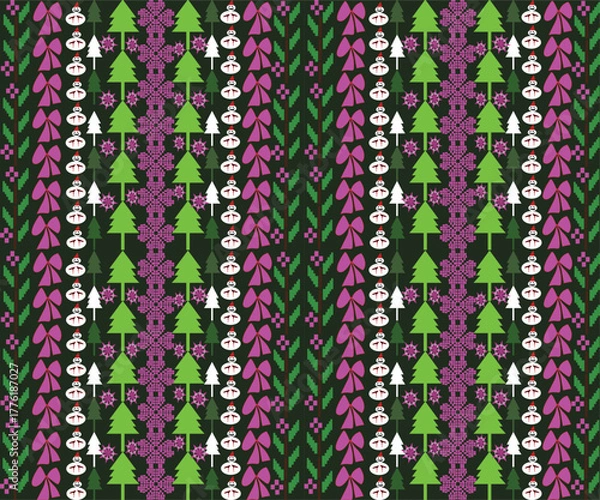 Fototapeta set of seamless patterns