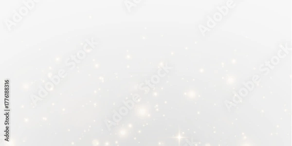 Obraz Sparkling glitter dust glowing magic light floating across cosmic festive night.
