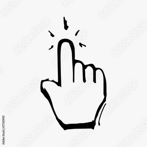 Fototapeta Hand cursor arrow